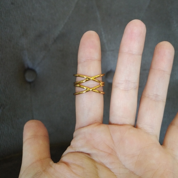 BRONZE Oro Jewelry - BRONZE Oro Double✌️Criss Cross🔀 Ring - Sz 7